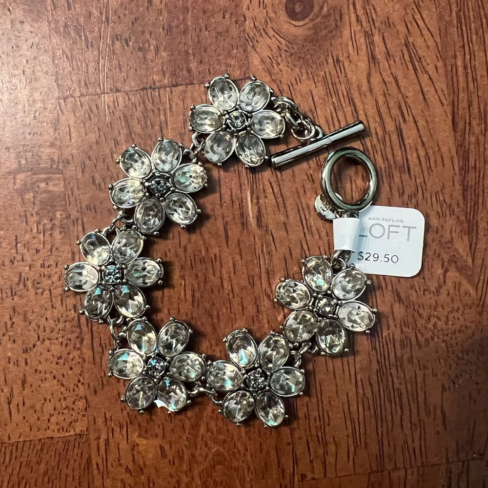 LOFT Silver Floral Bracelet